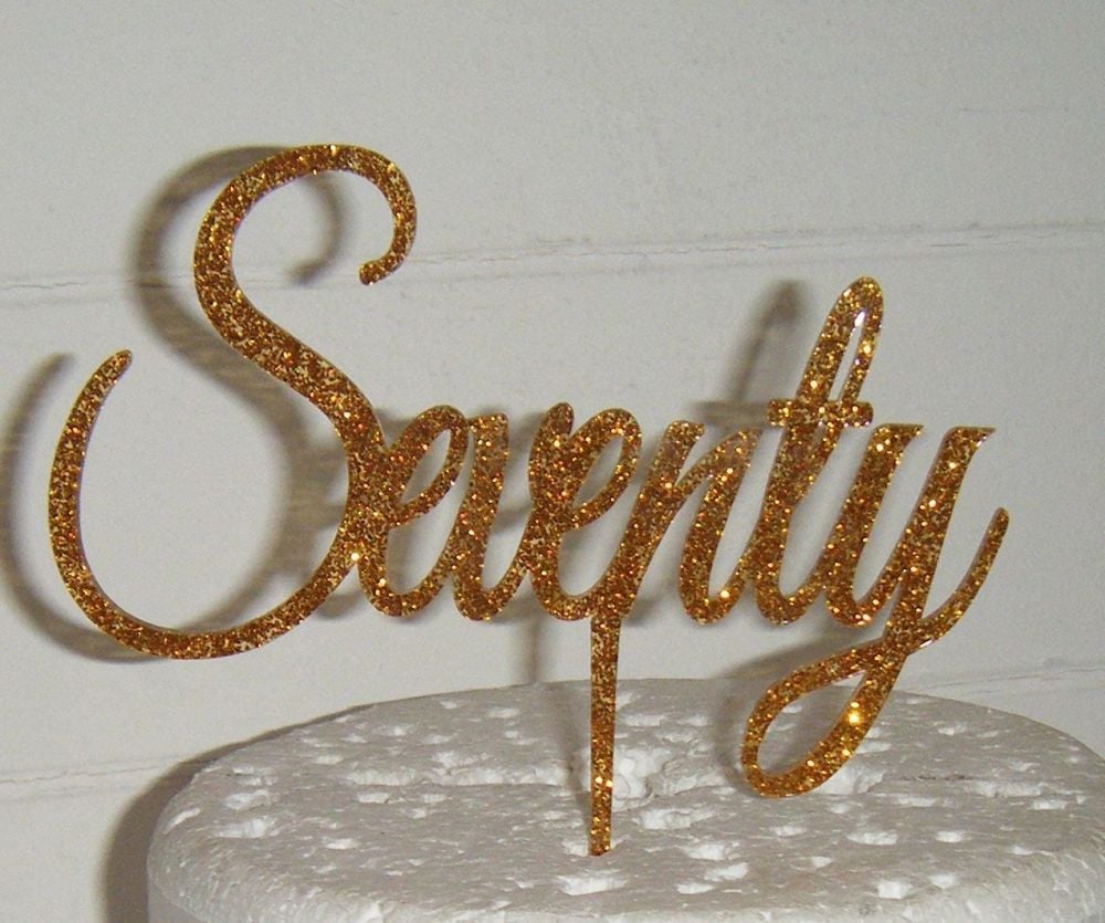 Seventy Cake Topper 3