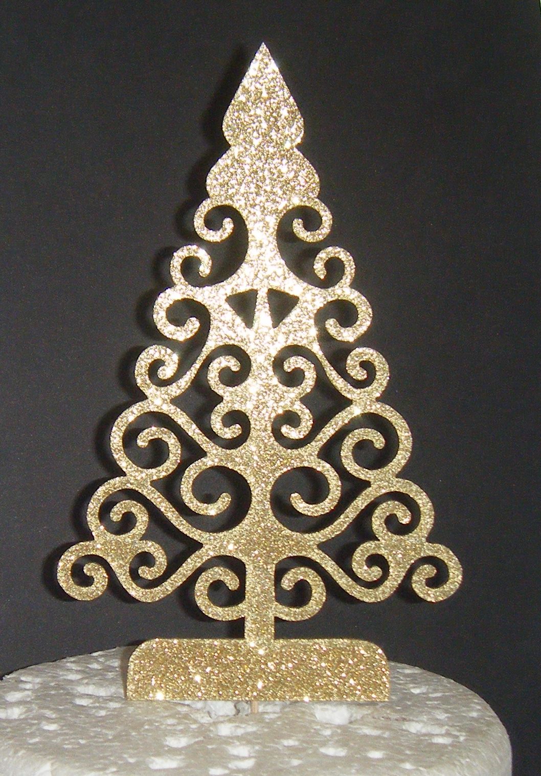 Lasercut Xmas Tree Cake Topper
