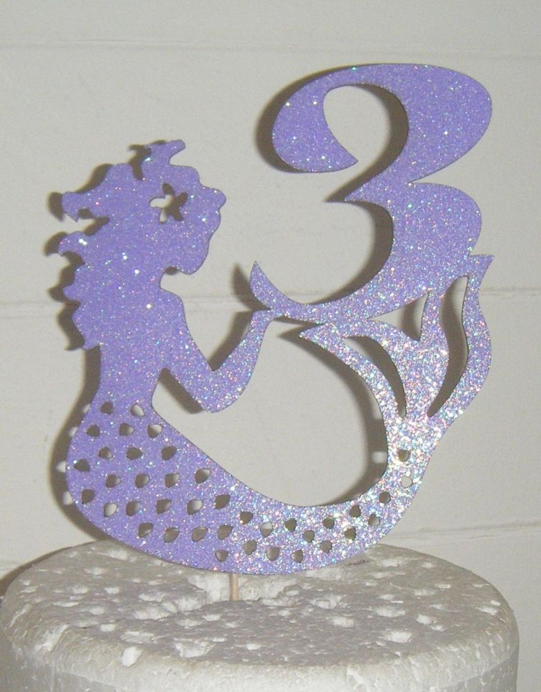 Mermaid Cake Topper with any number in same style