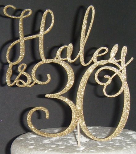 Happy number Birthday and Name Topper Custom made 4
