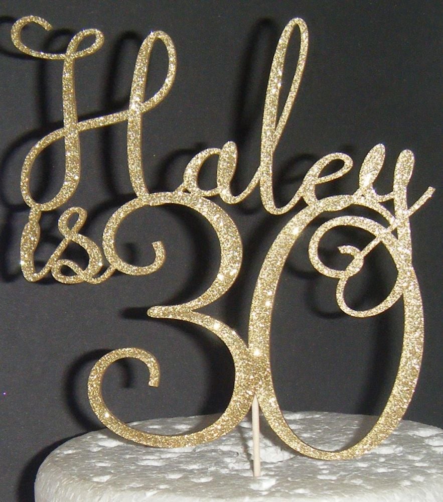 Happy number Birthday and Name Topper Custom made 4