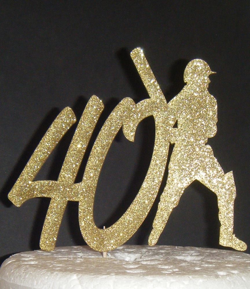 40 or 21, 18, 30, 50, etc or any number with Golfer Cake Topper