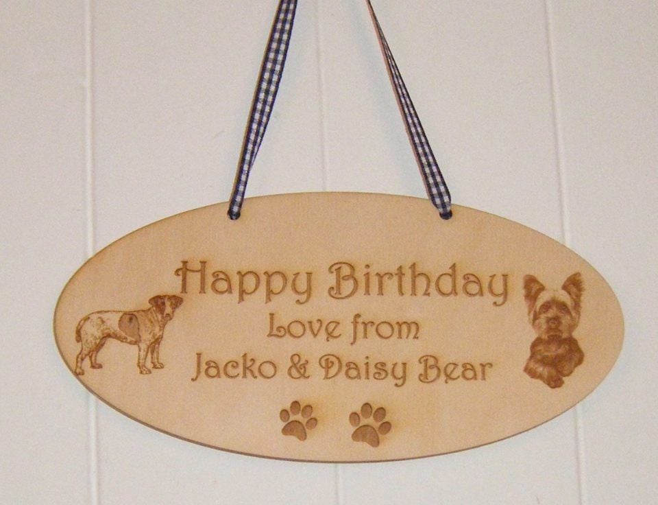 Custom Personalised Laser engraved wooden plaque