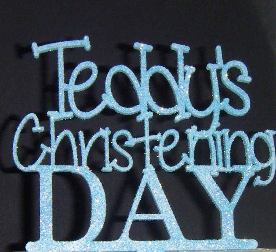 Custom name Christening day Cake topper