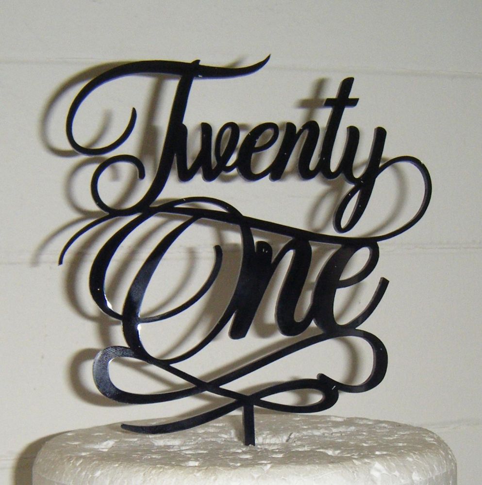 Twenty one 21 Cake Topper style 5