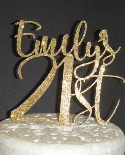 Number and name Custom Cake Topper 2