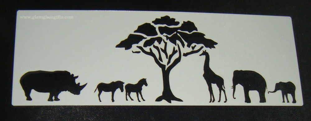 safari animal cake or craft stencil