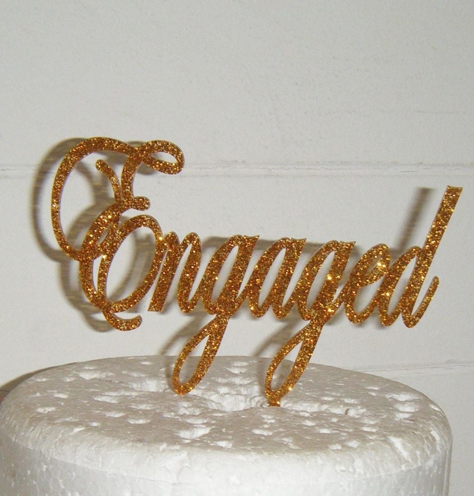 Engaged Cake Topper