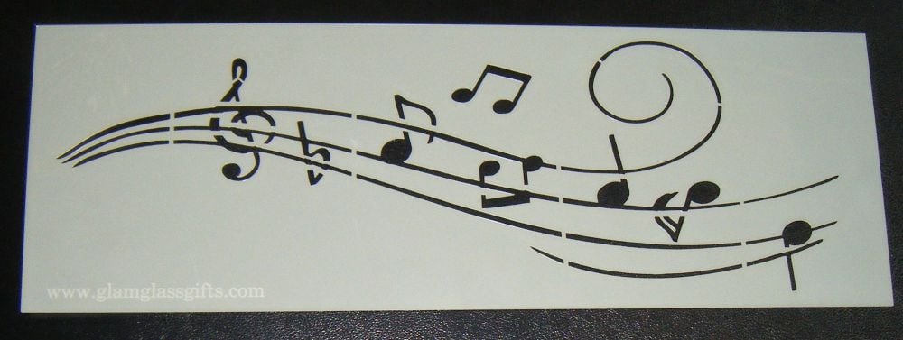 Music Notes Cake Decorating Stencil Airbrush Mylar Polyester Film