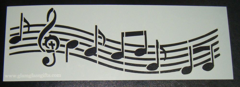 Music Notes 2 Cake Decorating Stencil Airbrush Mylar Polyester Film