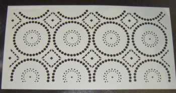 Geometric Pattern design 2 Cake decorating stencil 5 inch Mylar Polyester Film