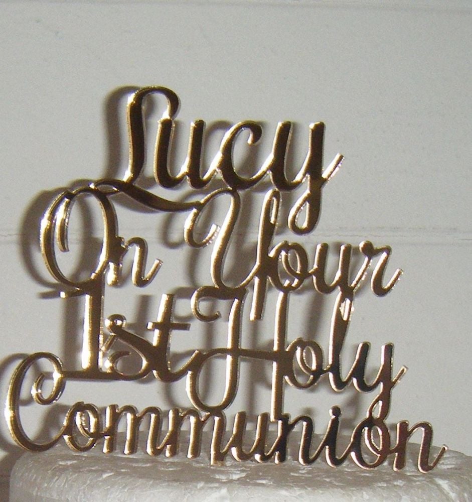 Custom name - On your 1st Holy Communion Cake topper