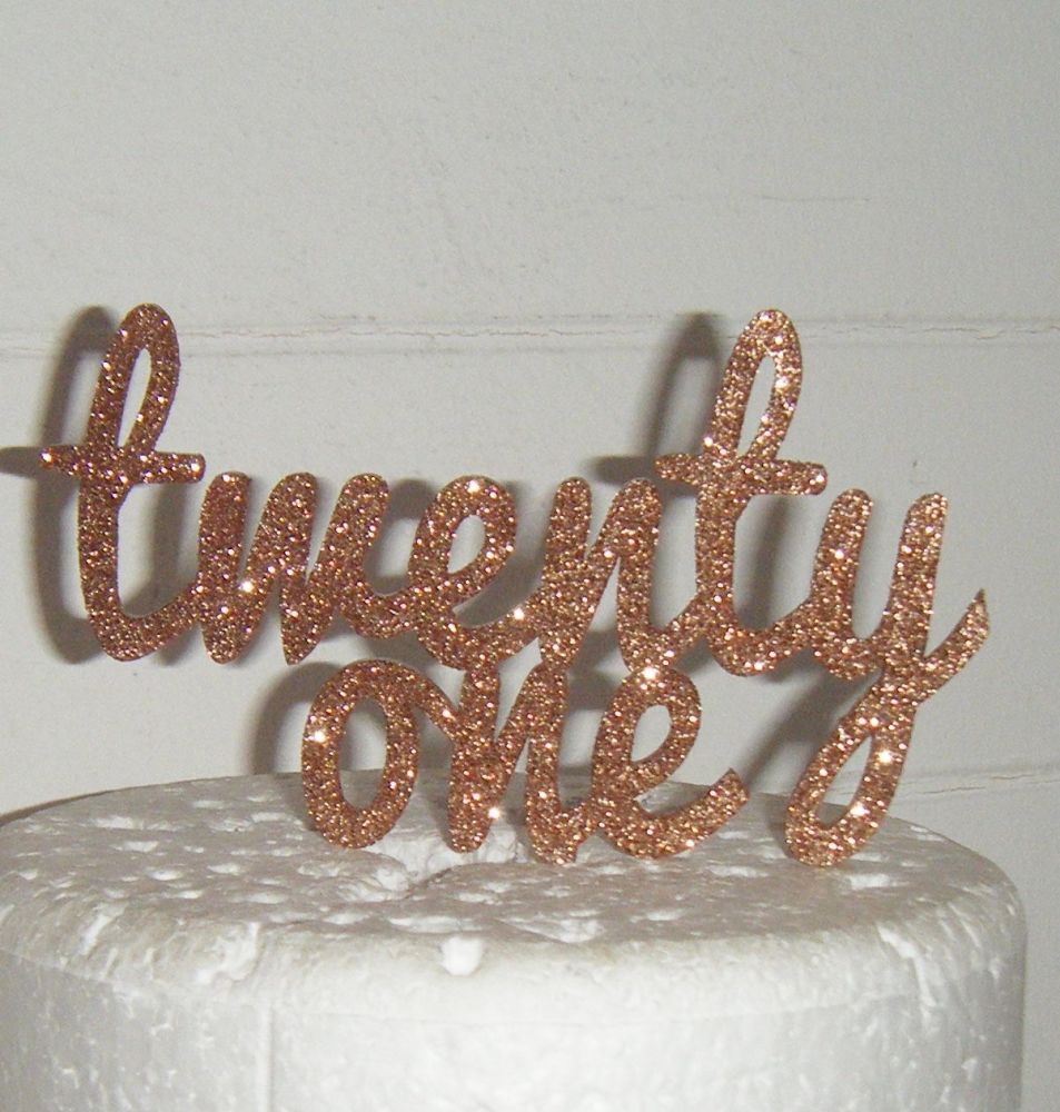 Twenty one 21 Cake Topper style 6