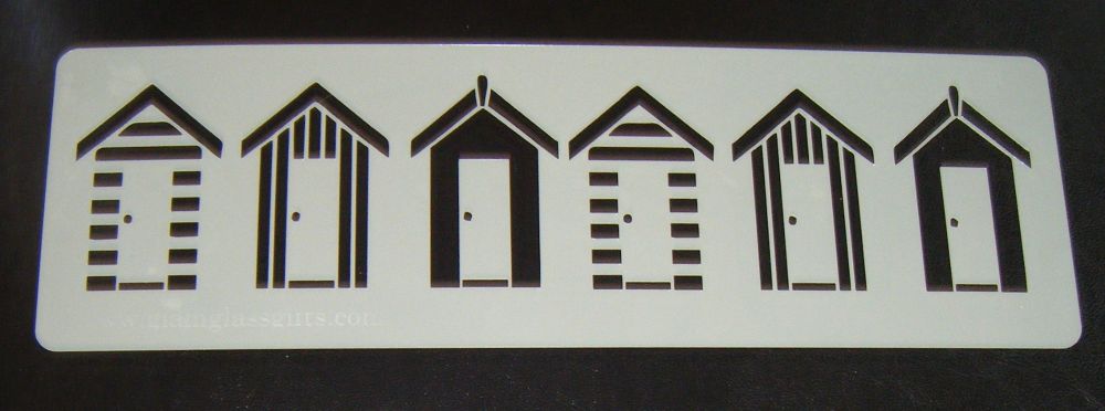 beach chalet seaside fun craft cake stencil