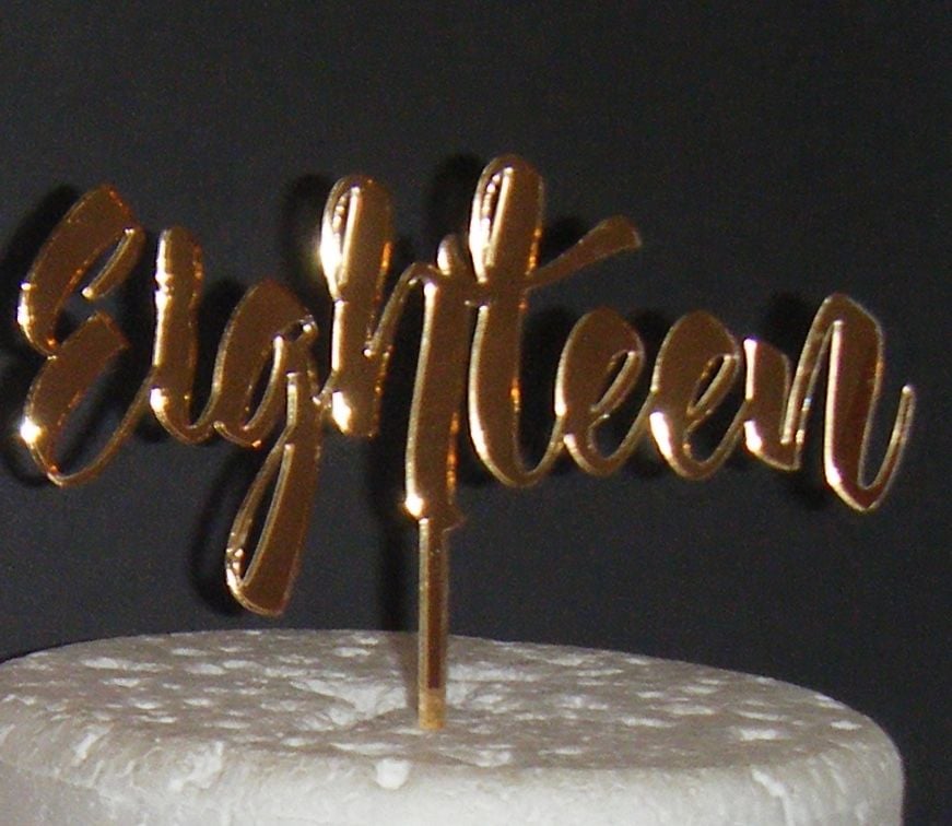 Eighteen Cake Topper
