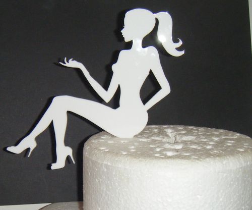 Woman sitting Silhouette Cake Topper
