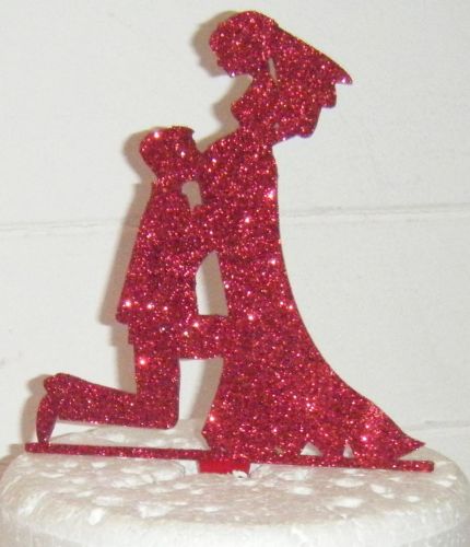 Pregnant Bride Wedding couple Silhouette Cake Topper