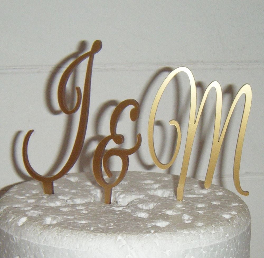 Great Vibes Initials Letters Topper