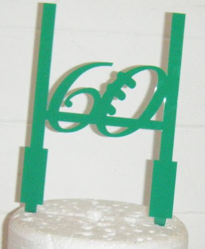 60 or 21, 18, 40, etc or any number with Rugby post Cake Topper