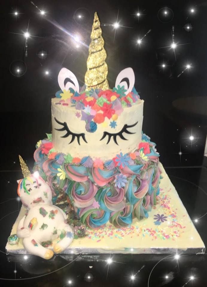 Unicorn Horn and Ear SET Silhouette Cake Topper