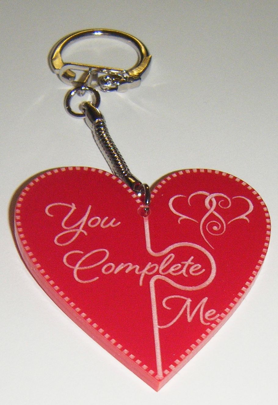 You Complete Me Jigsaw Style Keyring