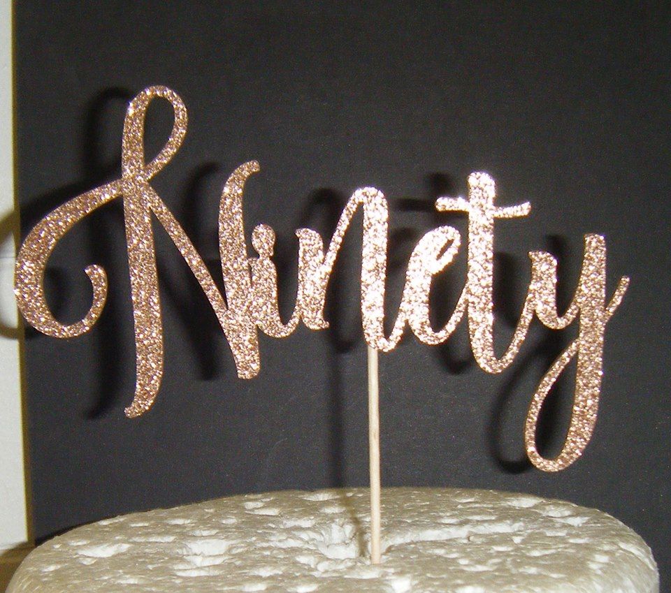 Ninety Cake Topper 2