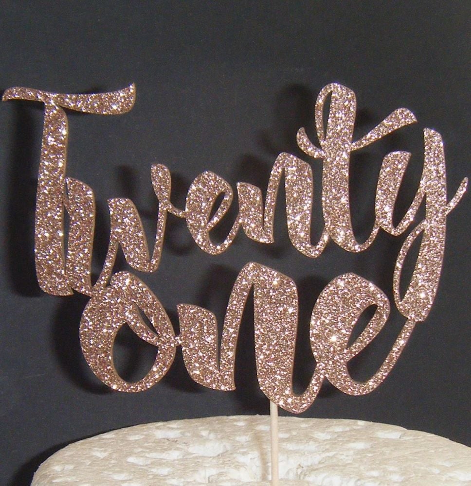 Twenty one 21 Cake Topper style 7