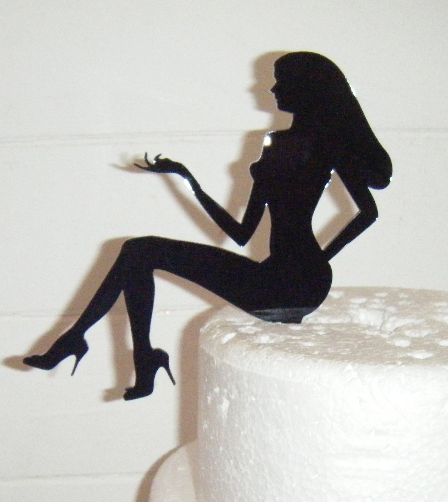 Download Lady Woman Sitting Lasercut Cake Topper