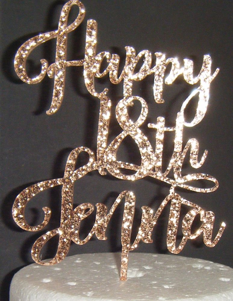 Happy (any Number) Name Cake Topper 4 rist