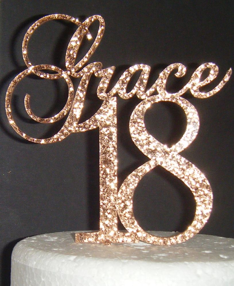 Name & Age Topper Custom made 3 (Bro)