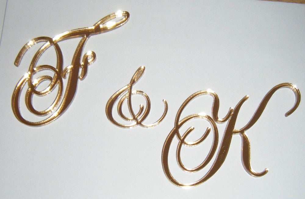 Custom Small Initials Letters for Front of Cake