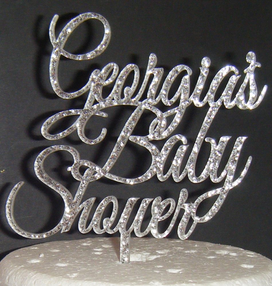 Baby Shower Custom Name Cake Topper