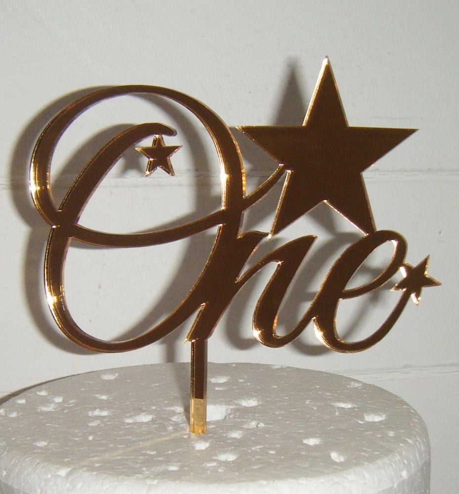 Number One with Stars Cake Topper (Sold design Exactly as shown)