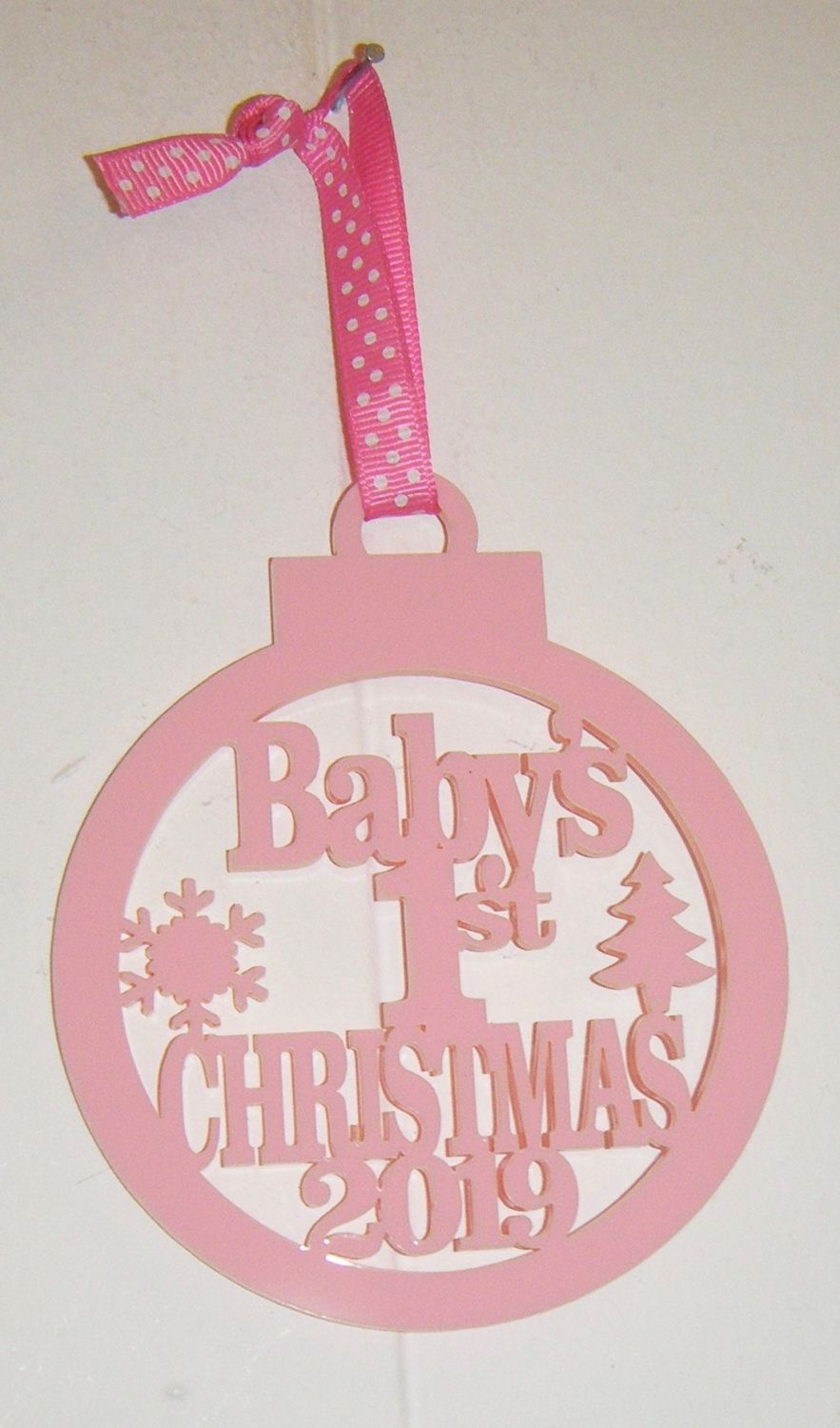 Baby's 1st Christmas 2019 Tree Bauble Decoration