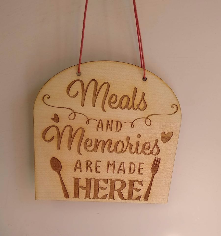 Wooden Engraved Kitchen Sign