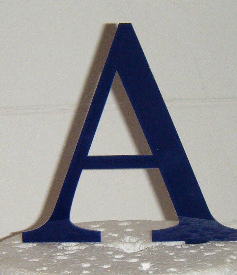 Single Initial Letter Topper - Same font as shown