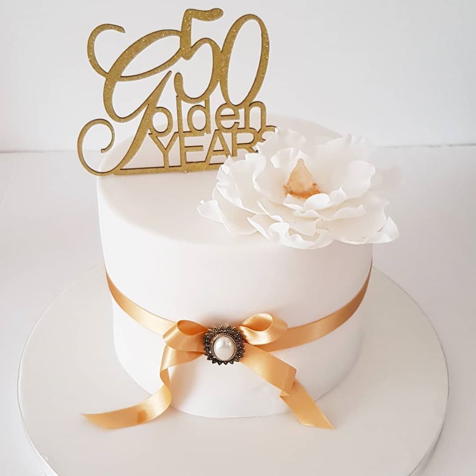 50 Golden Years Cake Topper