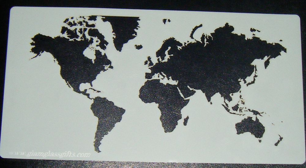 World Map Cake Or Craft Stencil