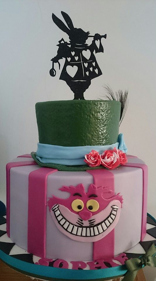 Wonderland Rabbit Silhouette Cake Topper
