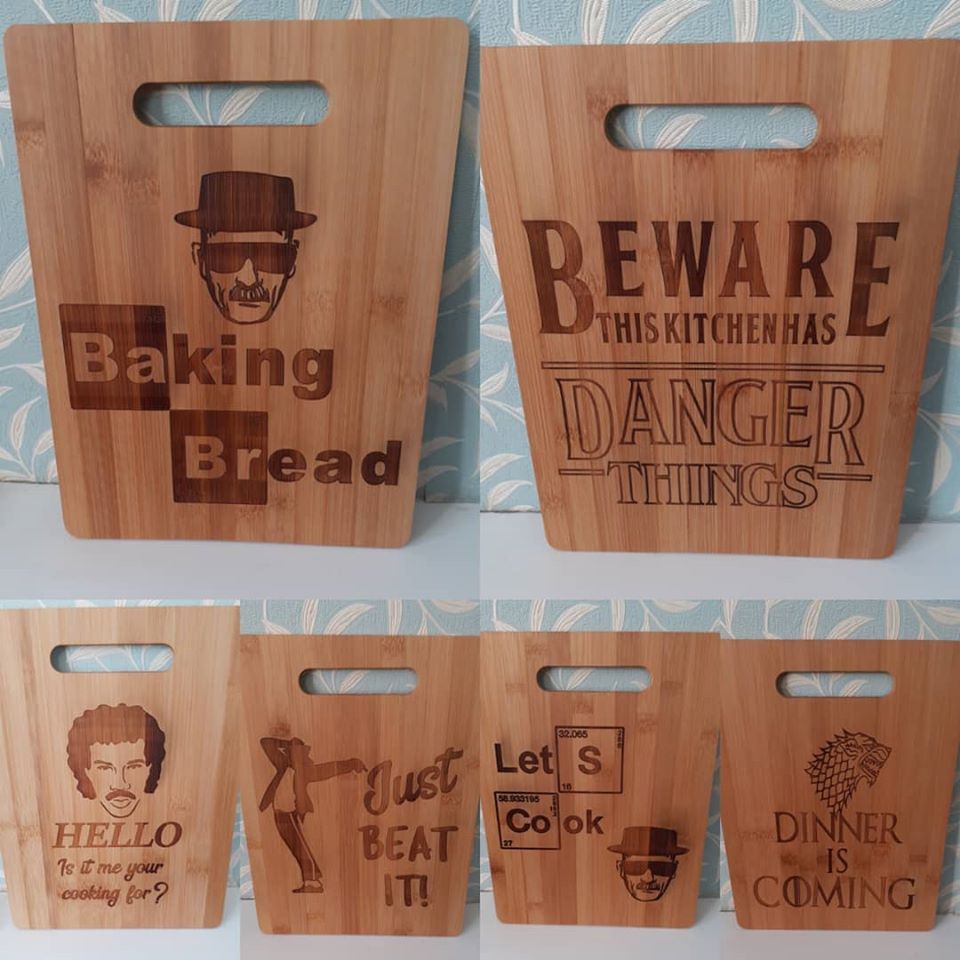 Bamboo Chopping Board - Choose from Designs Pictured
