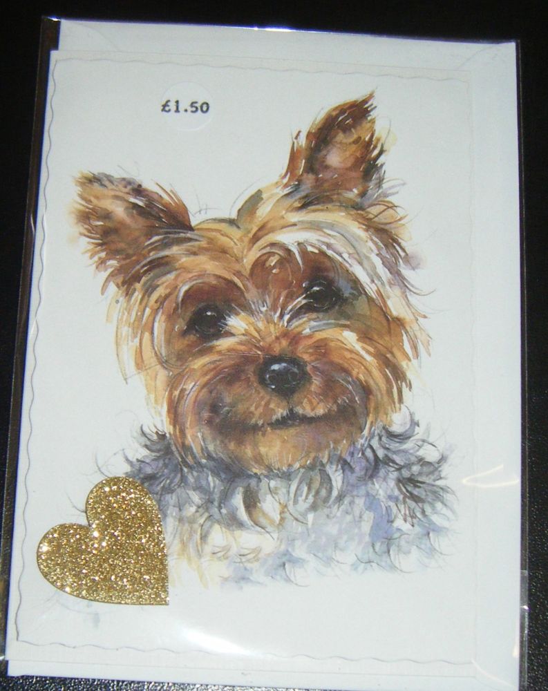 Yorkshire Terrier - Dog Greeting Card Blank Inside
