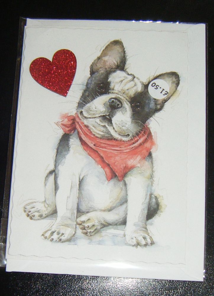 French Bulldog - Dog Greeting Card Blank Inside