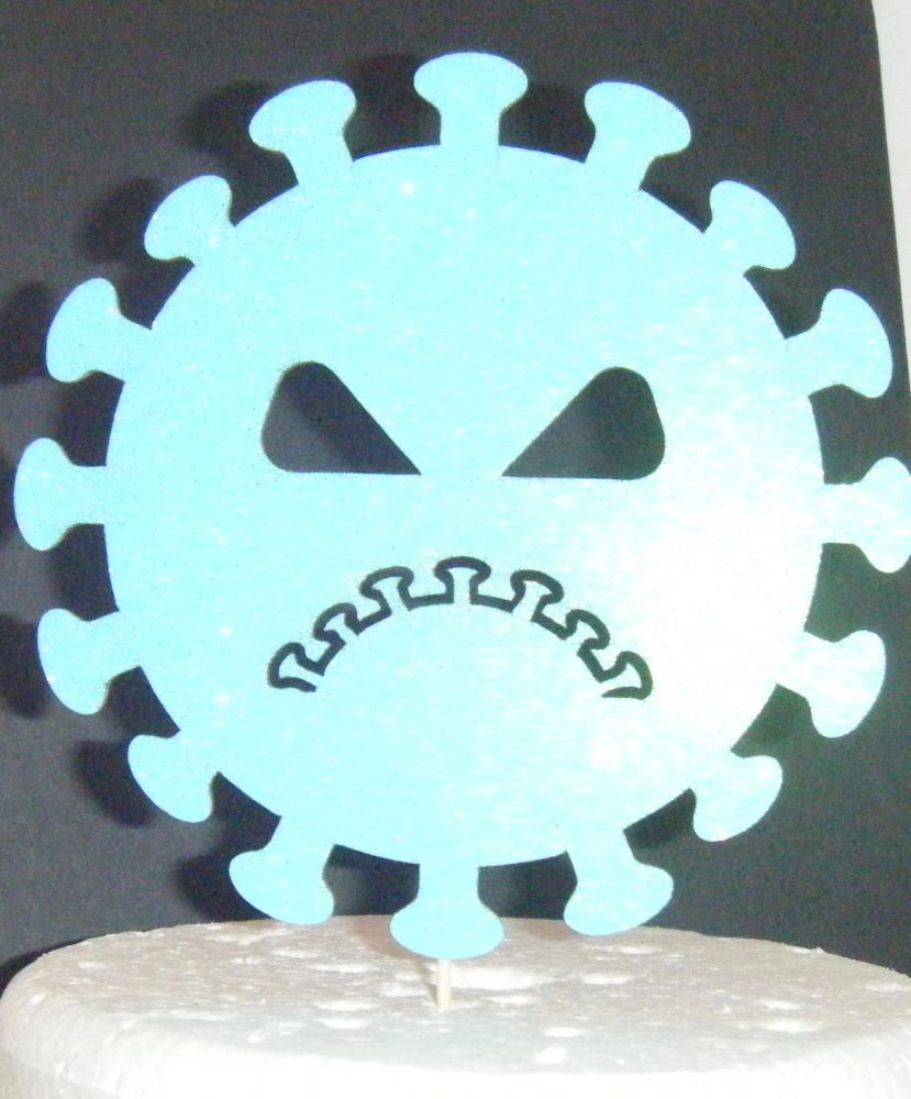 Corona Virus Silhouette Cake Topper