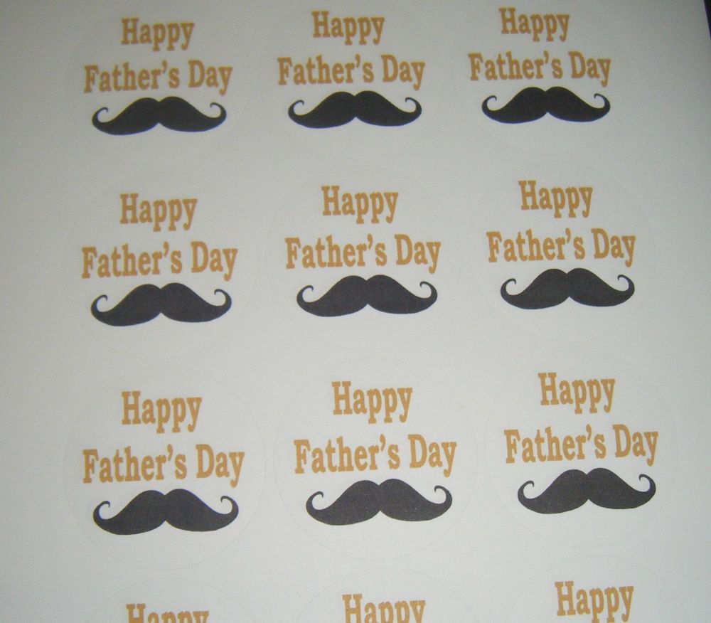 Father's Day Stickers Moustache Design