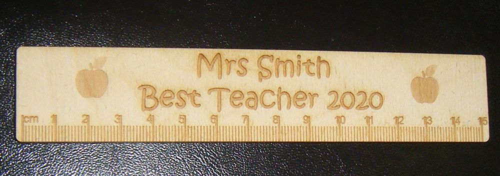 Small Wooden Ruler - Any Custom Wording