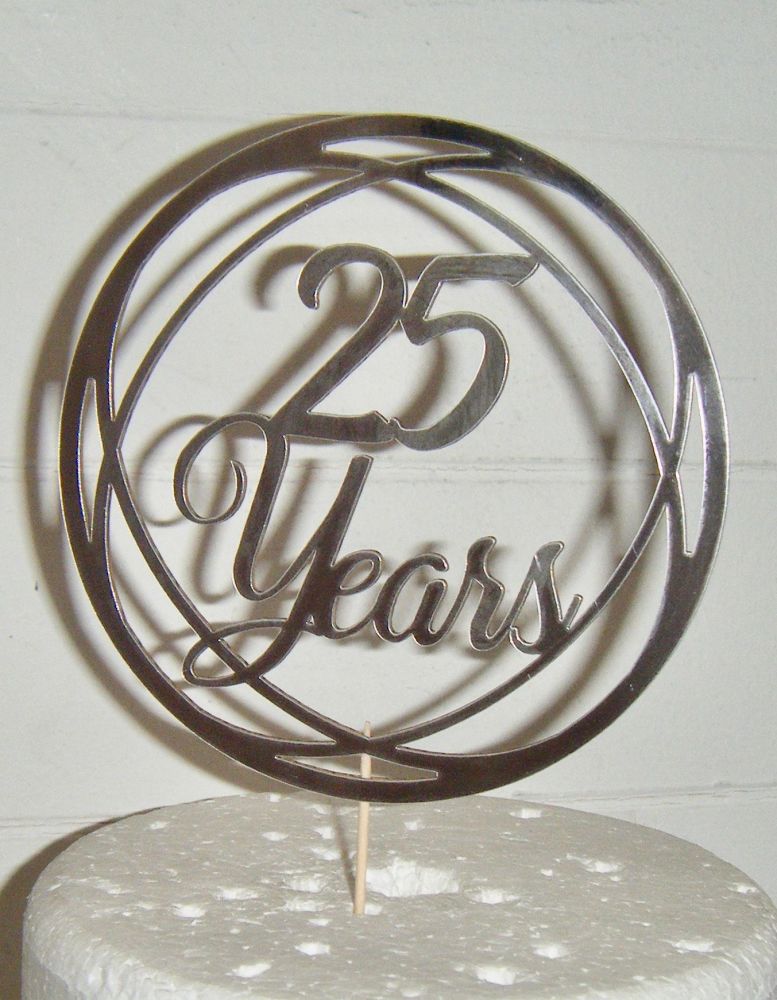 ..... Years Heart Cake Topper 10, 21, 30, 40, 50, 60, 70etc ANY Number