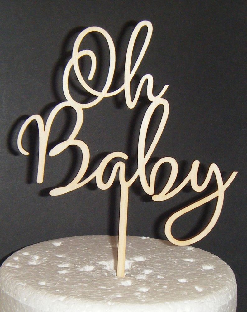 Oh Baby Shower Cake Topper Design 2