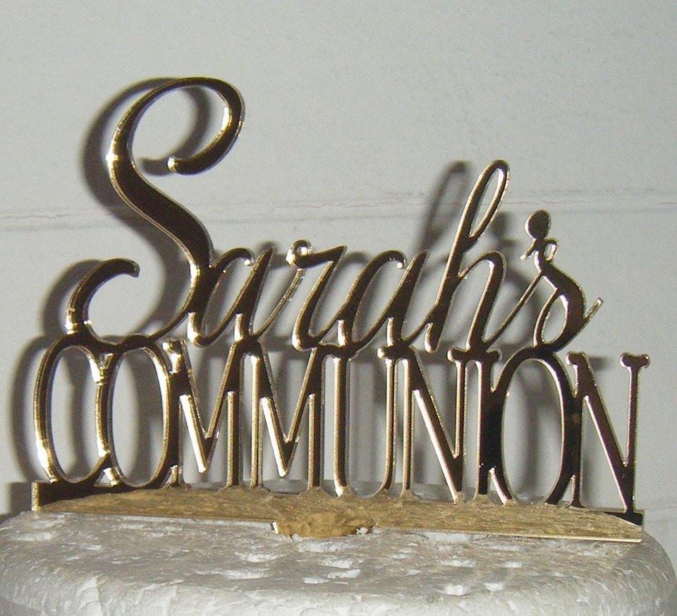 Custom Name - Communion Cake Topper