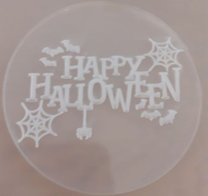 Cupcake Out - Bossing Stamp - Happy Halloween