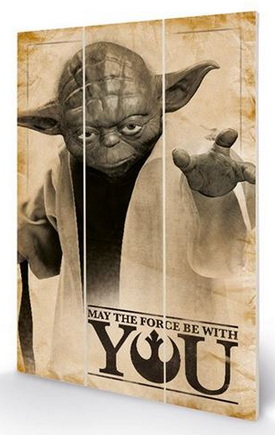 Star Wars Yoda Wooden Panel Wall Art